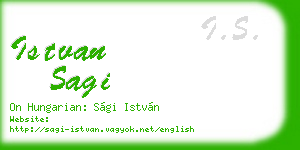 istvan sagi business card